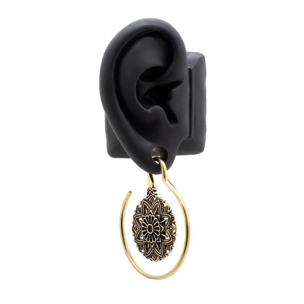 10g Mandala Brass Hanger Earrings — Price Per 2