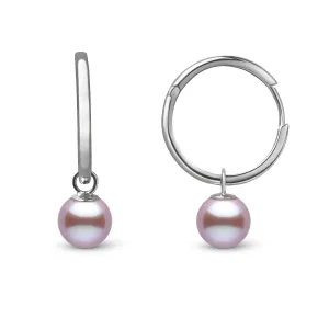 7.5-8.0 mm Lavender Freshadama Pearl Endless Hoop Earrings