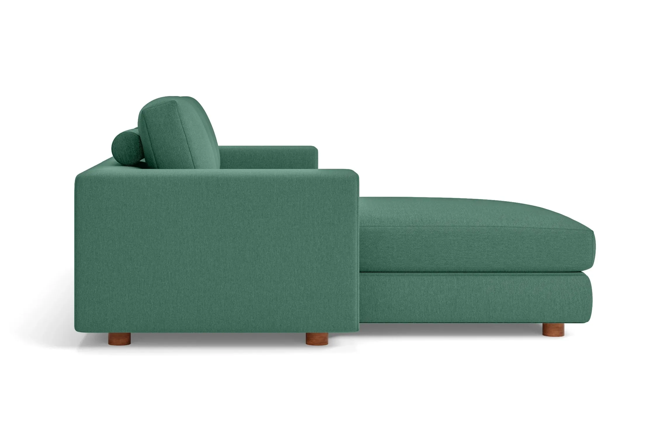 Arezzo 3 Seater Left Hand Facing Chaise Lounge Corner Sofa Mint Green Linen Fabric