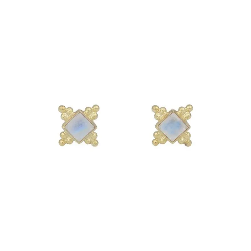 Ariella Moonstone Stud Earrings