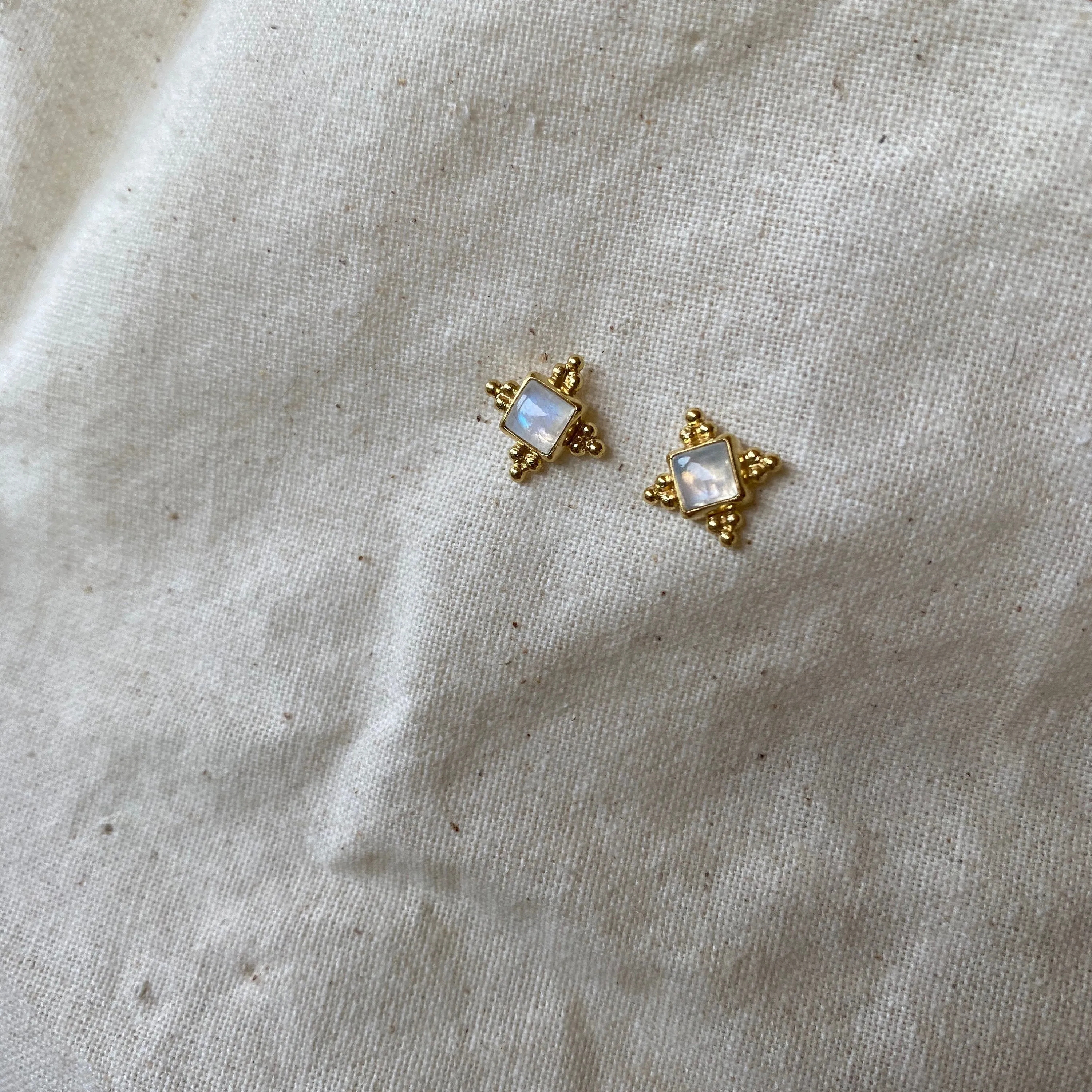 Ariella Moonstone Stud Earrings