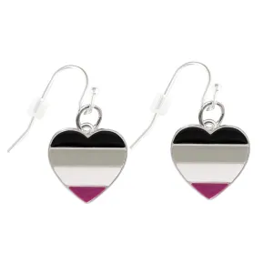 Asexual Heart Hanging Earrings