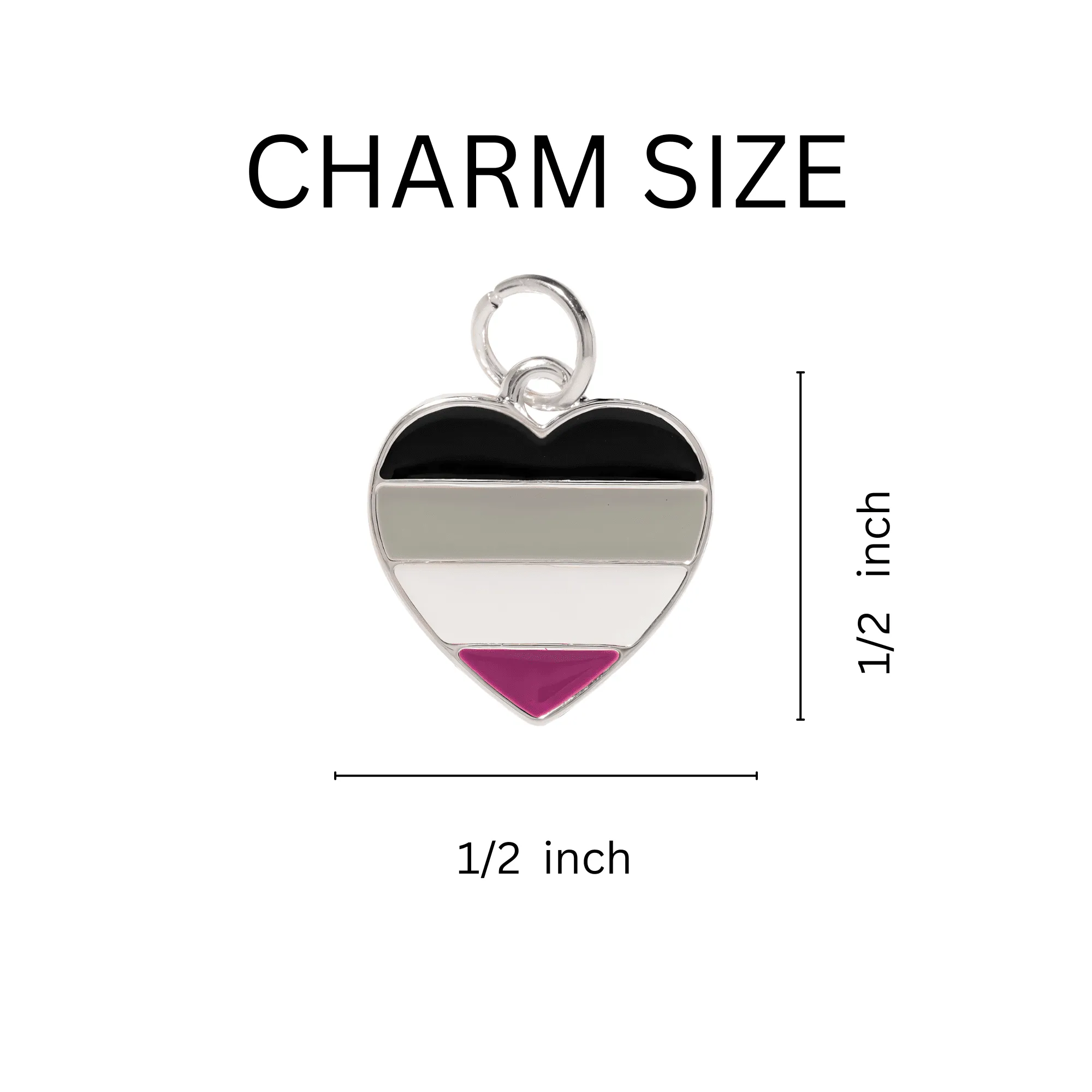 Asexual Heart Hanging Earrings