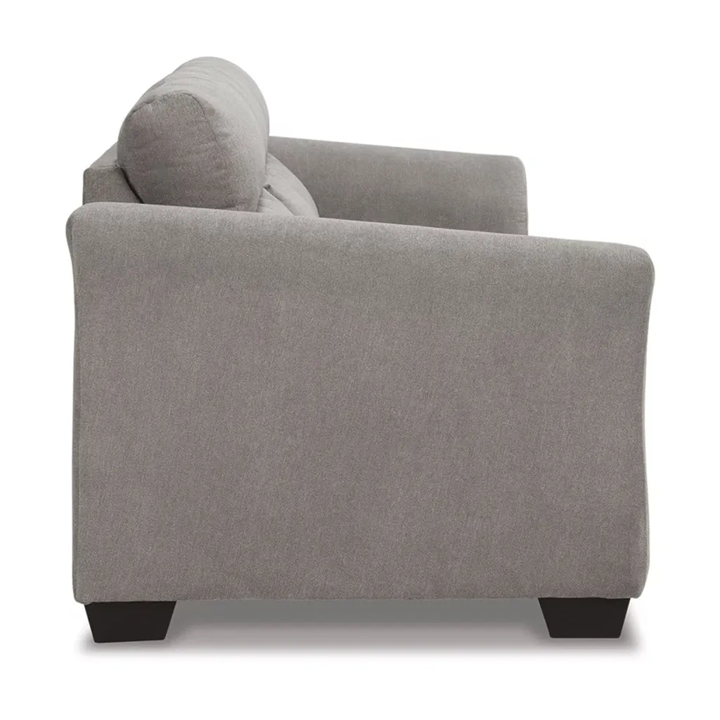 Avel 88 Inch Queen Sofa Sleeper, Curved Tapered Arms, Slate Gray Polyester By Casagear Home