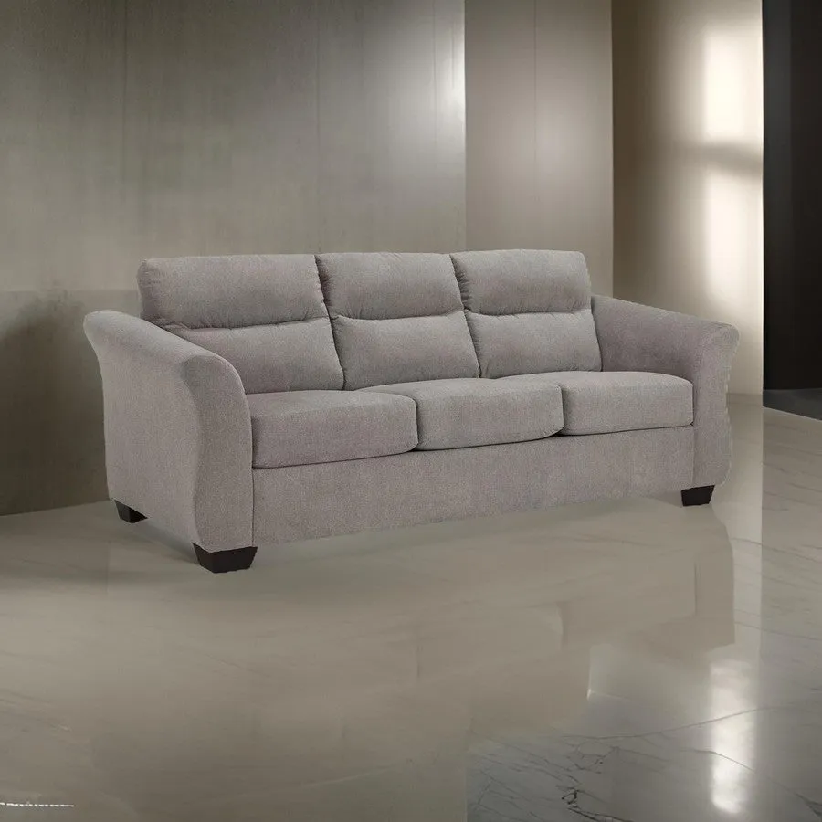 Avel 88 Inch Queen Sofa Sleeper, Curved Tapered Arms, Slate Gray Polyester By Casagear Home