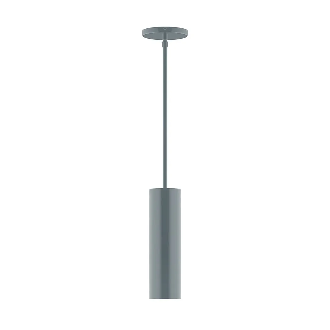 Axis Beam 12" Stem Hung Pendant Light in Slate Gray