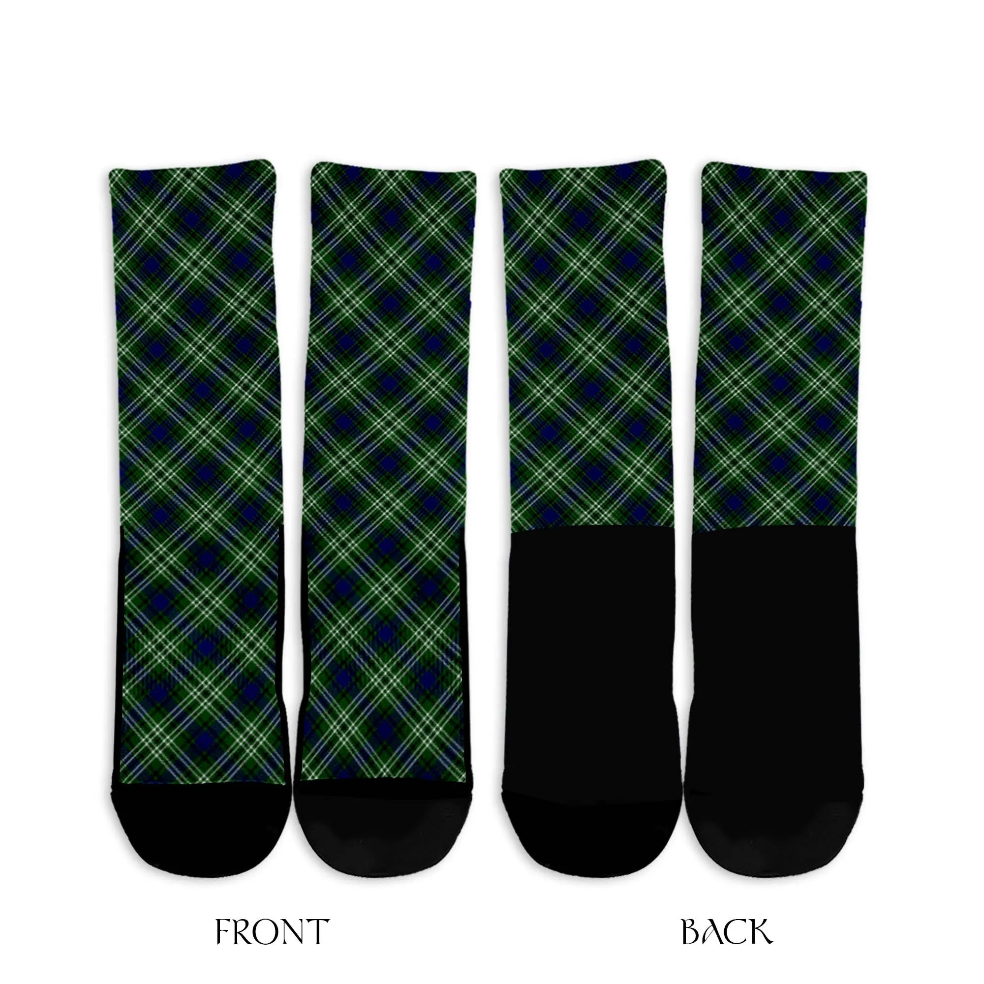 Blackadder Tartan Crew Socks Cross Tartan Style