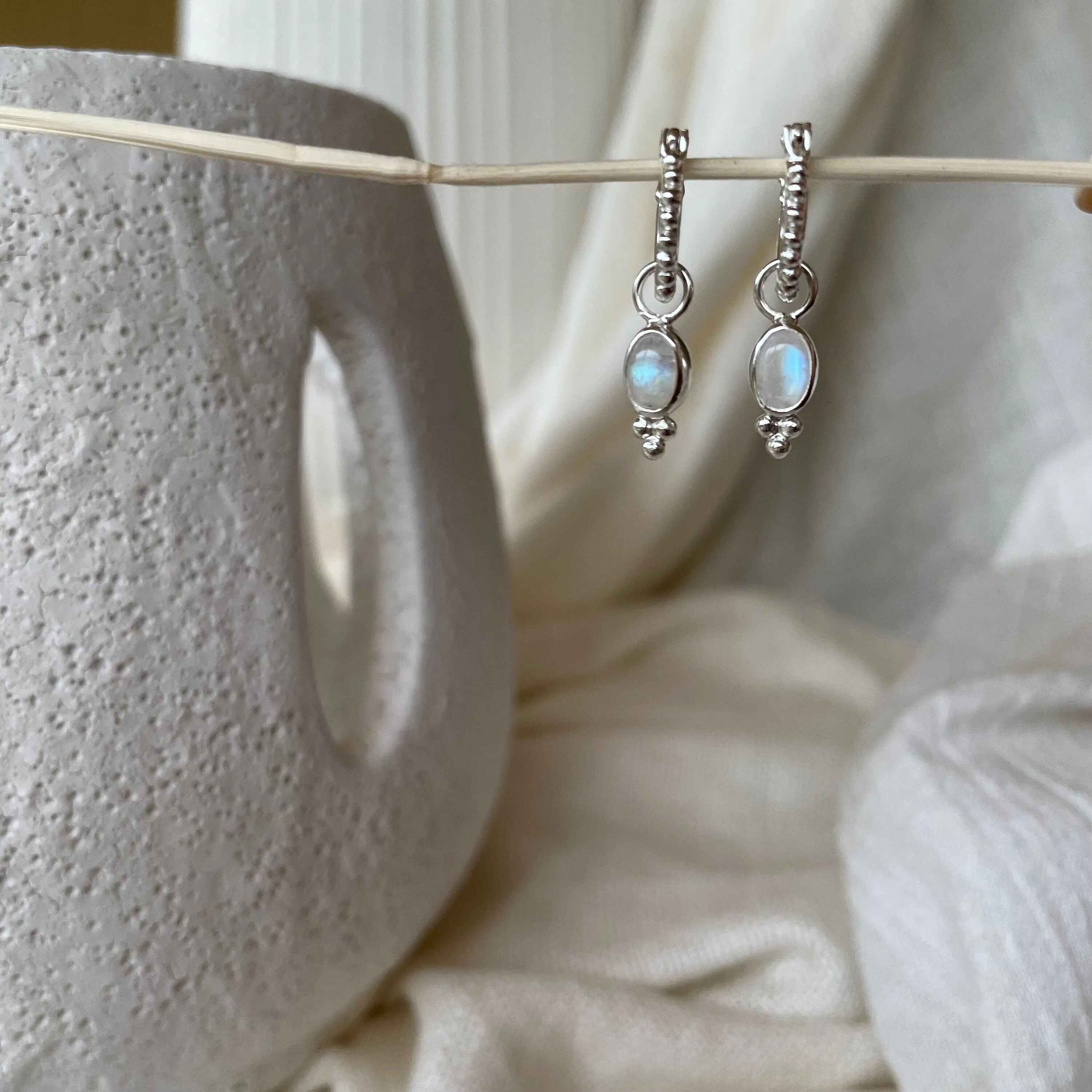 Camille Mini Sterling Silver Hoop Earrings