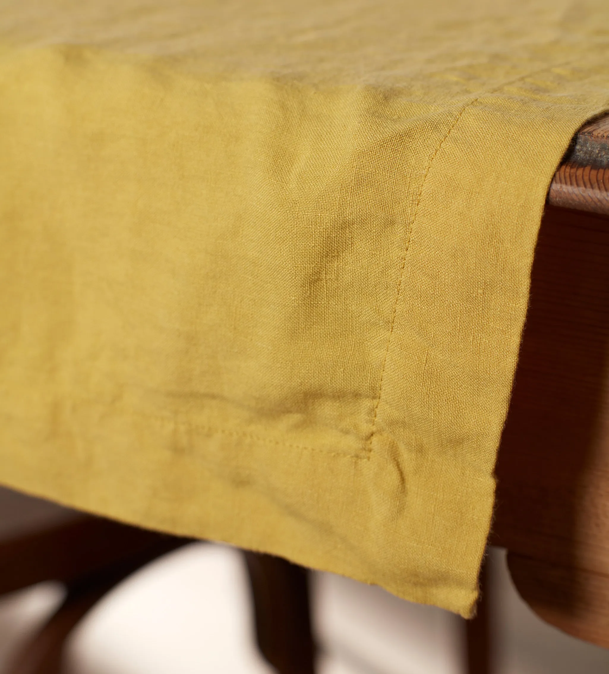 Chartreuse 100% Linen Table Runner