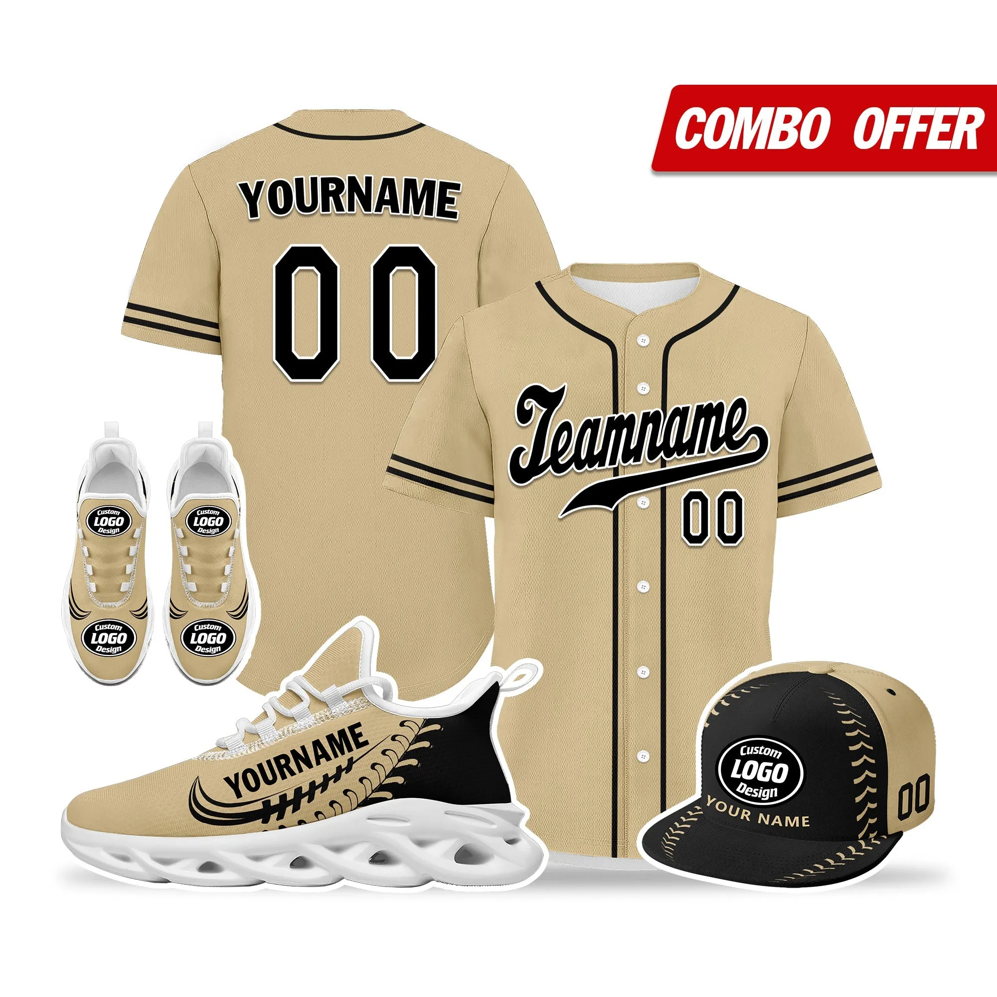 Custom Brown Jersey MaxSoul Shoes and Hat Combo Offer Personalized ZH-bd0b00e0-a8