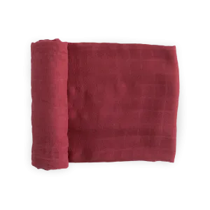 Deluxe Muslin Swaddle Blanket - Dusty Maroon