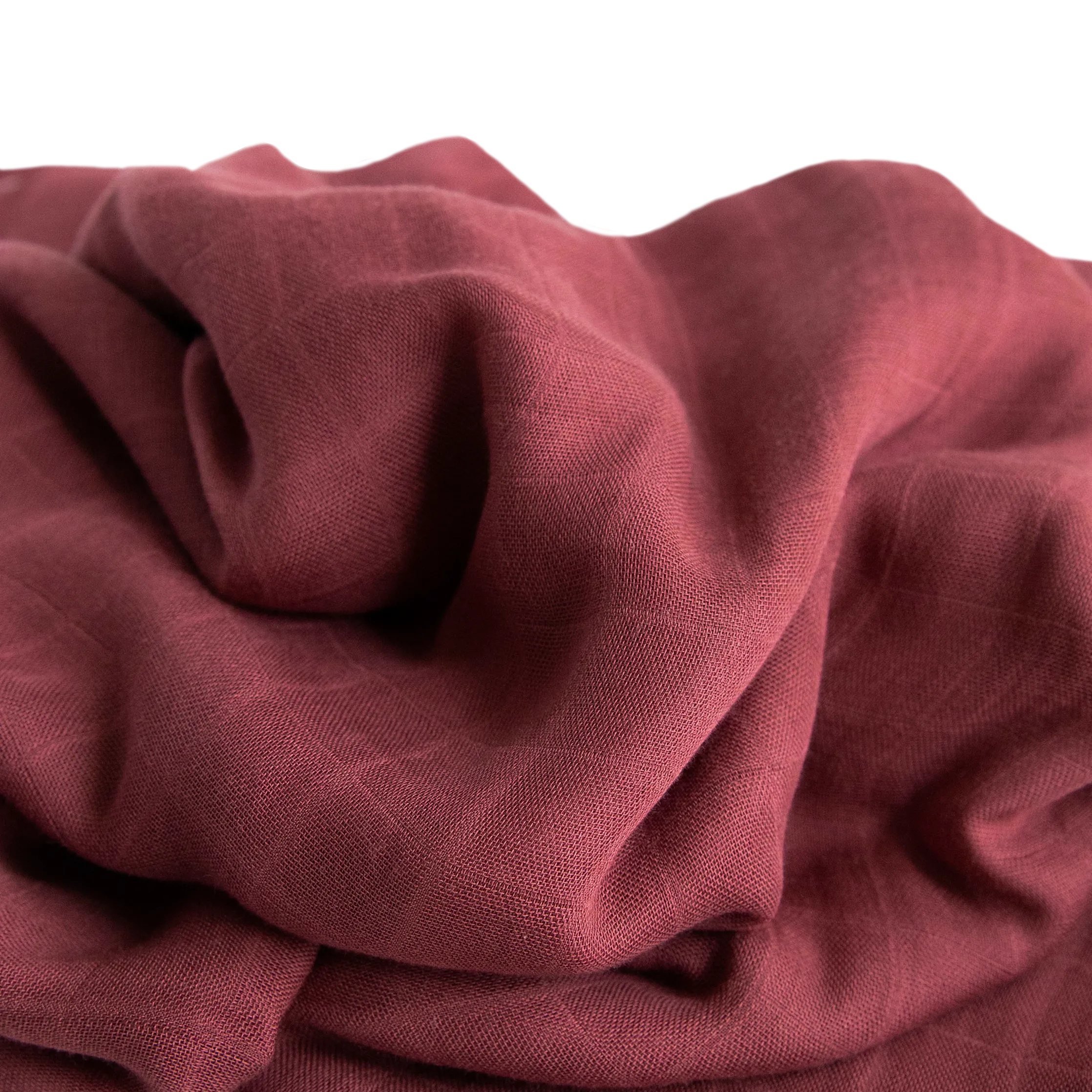 Deluxe Muslin Swaddle Blanket - Dusty Maroon