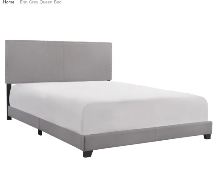 Grey Erin Style Queen Bed