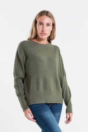 Heather LS Alternating Rib Knit (BLS430)