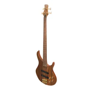 J&D Luthiers '21 Series' 4-String Contemporary Active Electric Bass Guitar (Natural Satin)