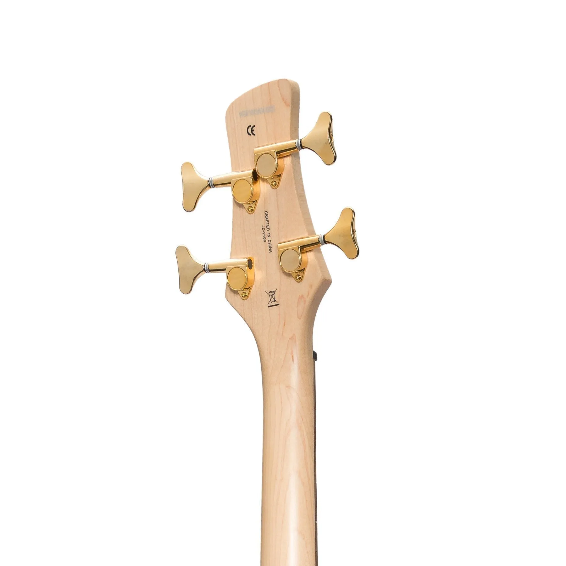 J&D Luthiers '21 Series' 4-String Contemporary Active Electric Bass Guitar (Natural Satin)