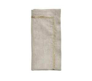 Jardin Napkin in Natural, Gold & Silver, Set of 4