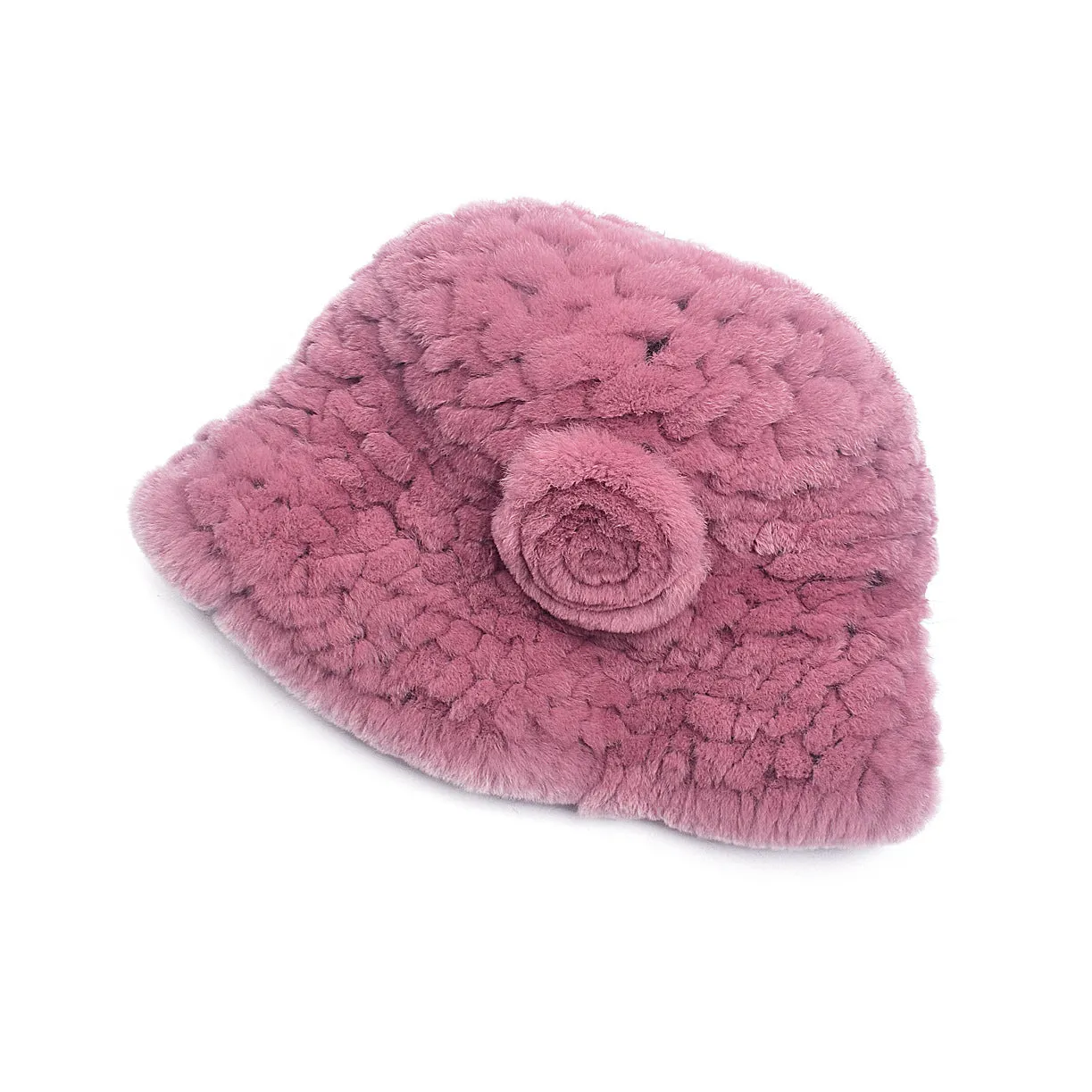 Ladies Rex Rabbit Fur Hat Winter Fur Hat Warm Top Hat