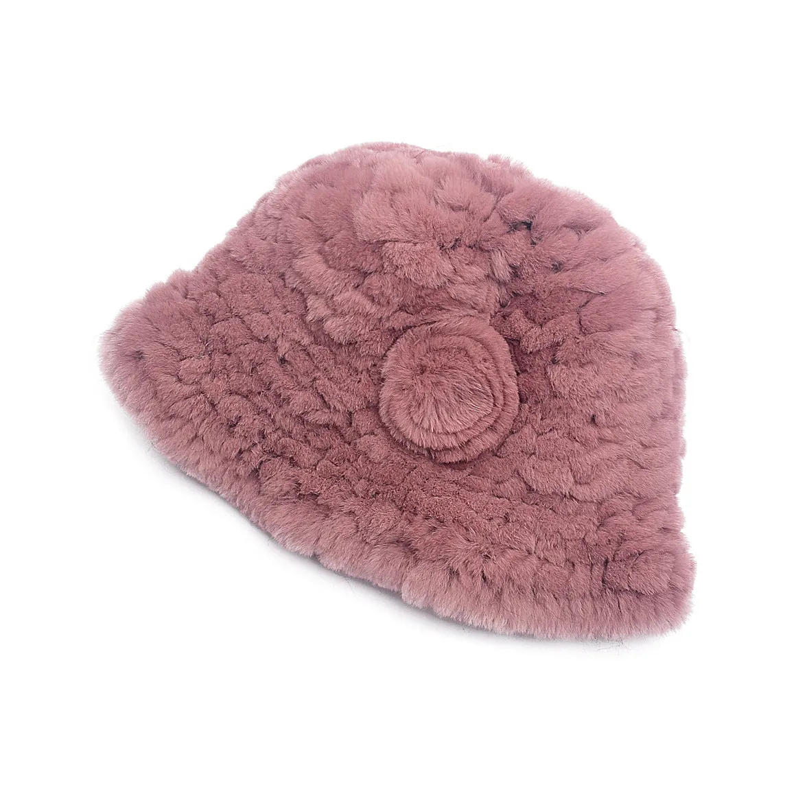 Ladies Rex Rabbit Fur Hat Winter Fur Hat Warm Top Hat