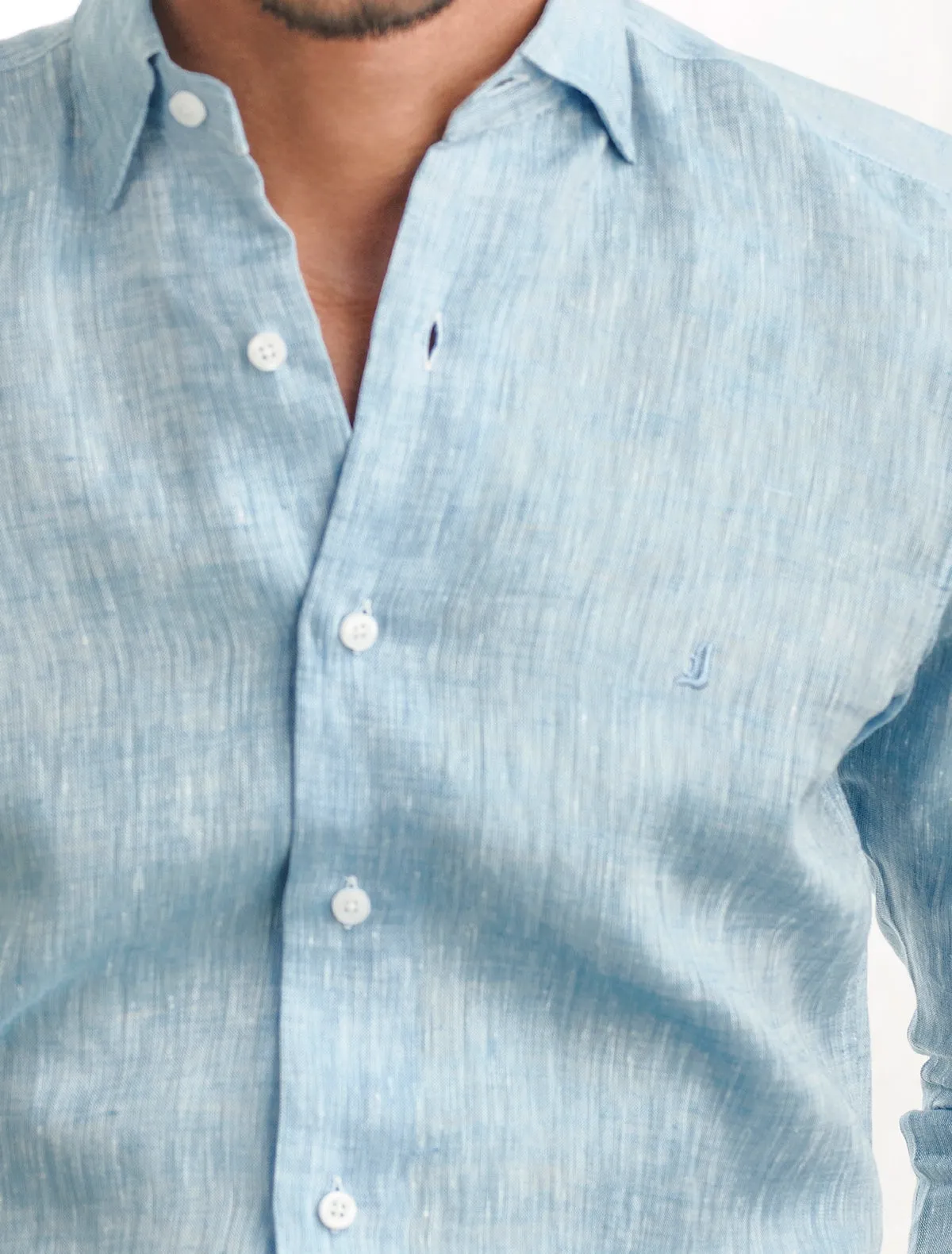 LIHGHT BLUE LINEN SHIRT