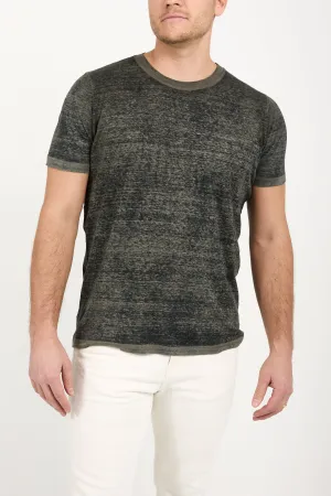 Linen T-Shirt in Taupe