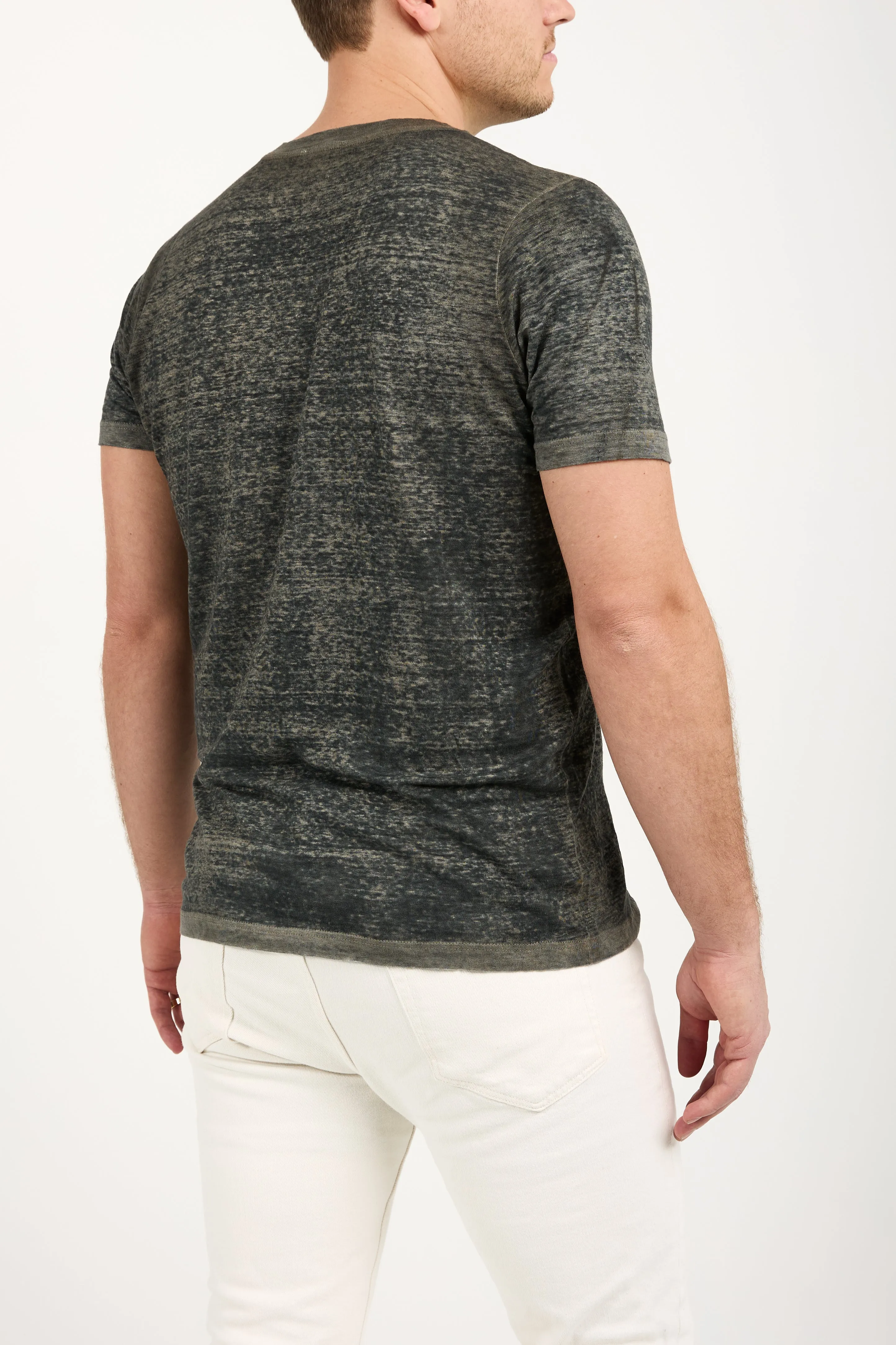 Linen T-Shirt in Taupe