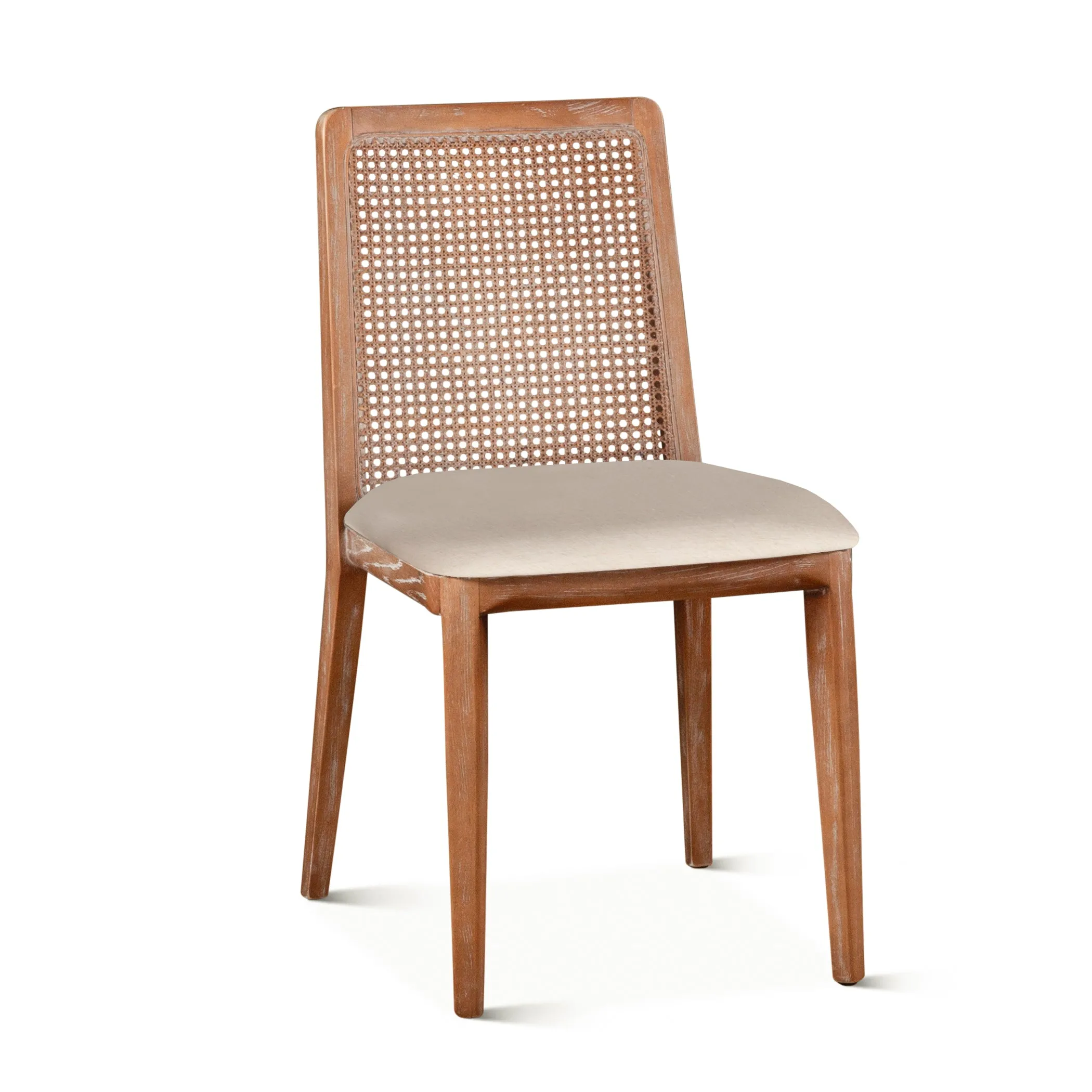 Luna Upholstered Cane Back Dining Chair