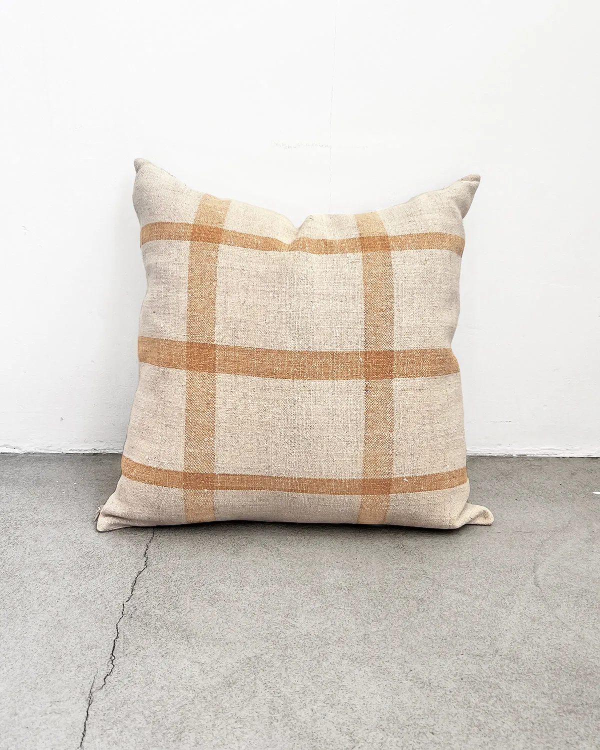 Matilde Mustard Checkered Throw Pillow