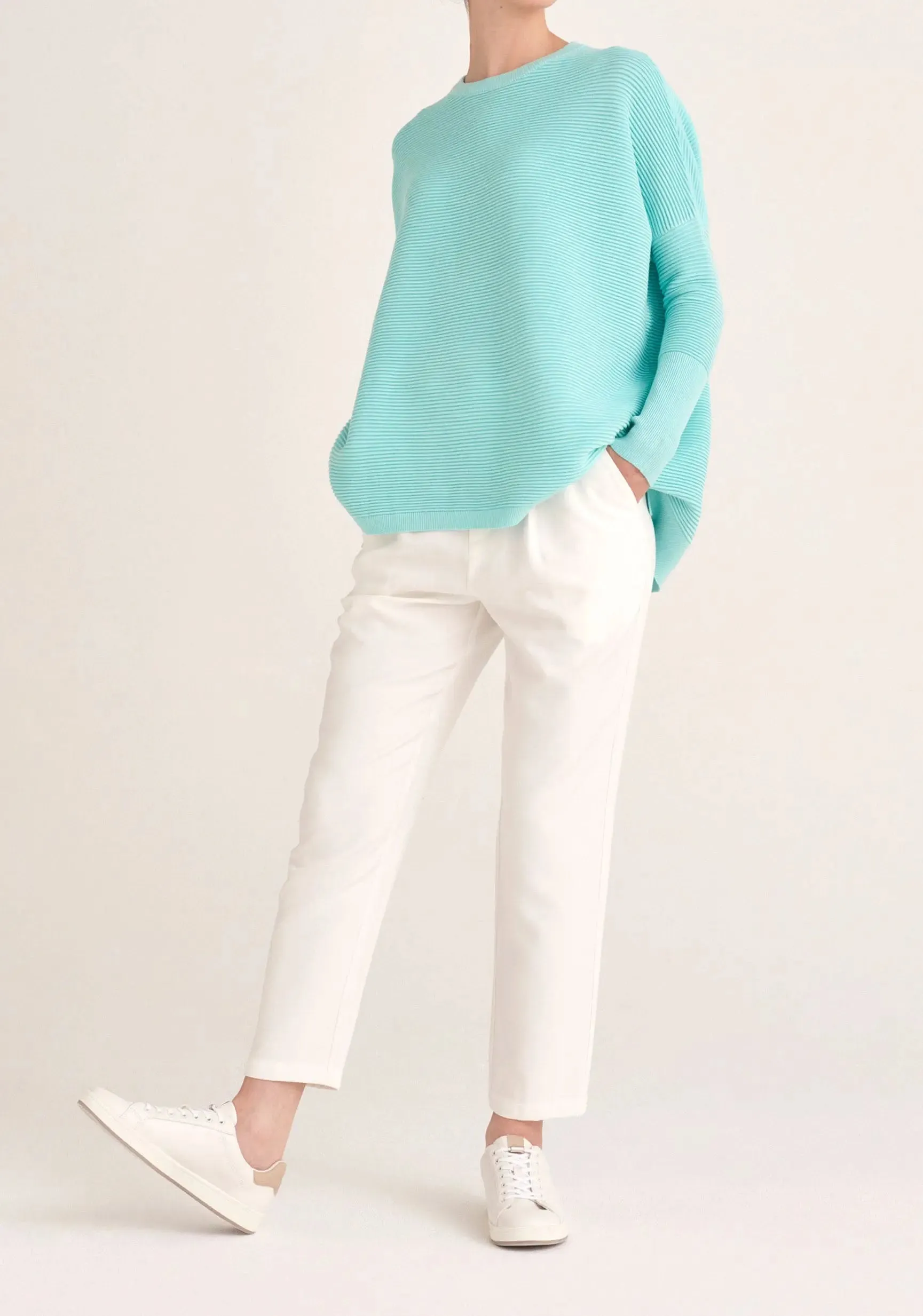 Mint Green Paisie Ribbed Jumper