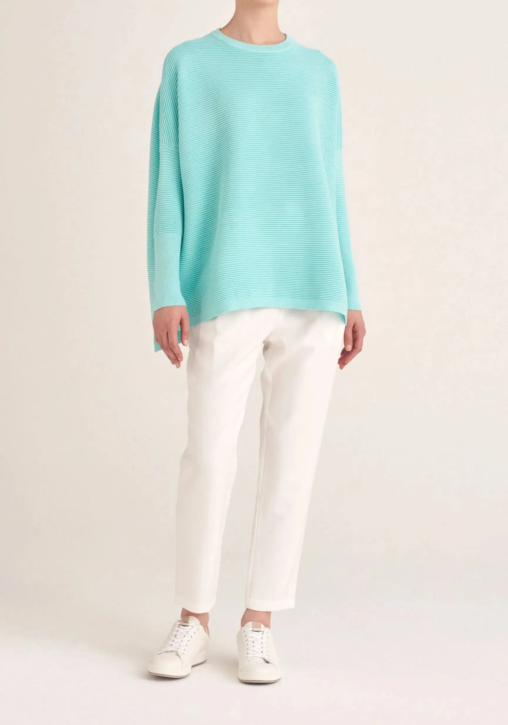 Mint Green Paisie Ribbed Jumper