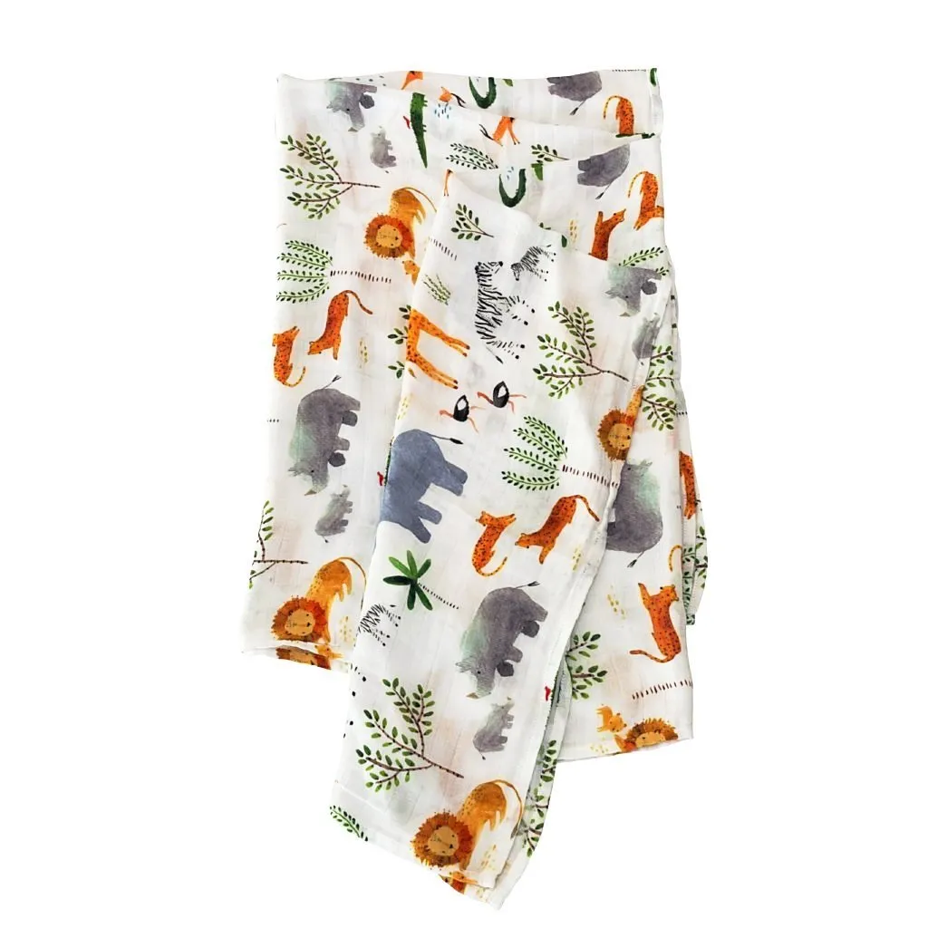 muslin Swaddle - Safari Jungle