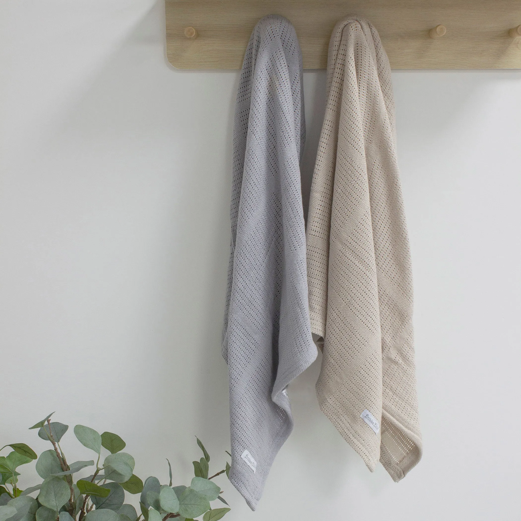 Nordic 2pk Cellular Blanket Grey/Sand