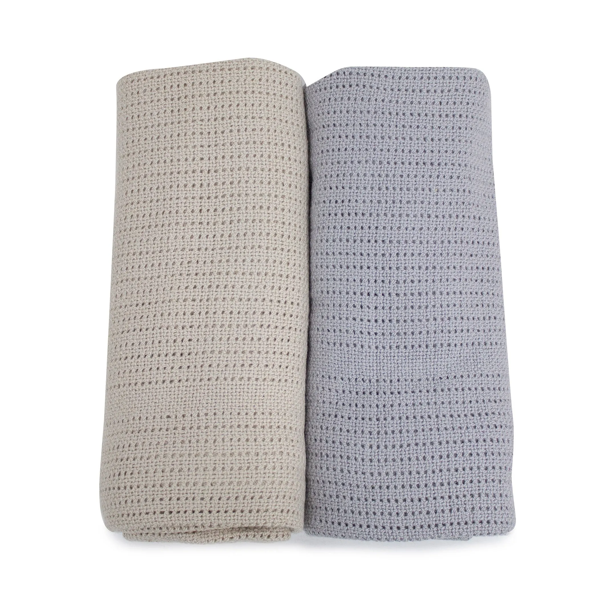 Nordic 2pk Cellular Blanket Grey/Sand