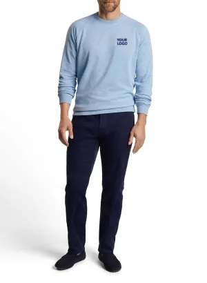 Peter Millar Crown Comfort Custom Knit Crews, Cottage Blue