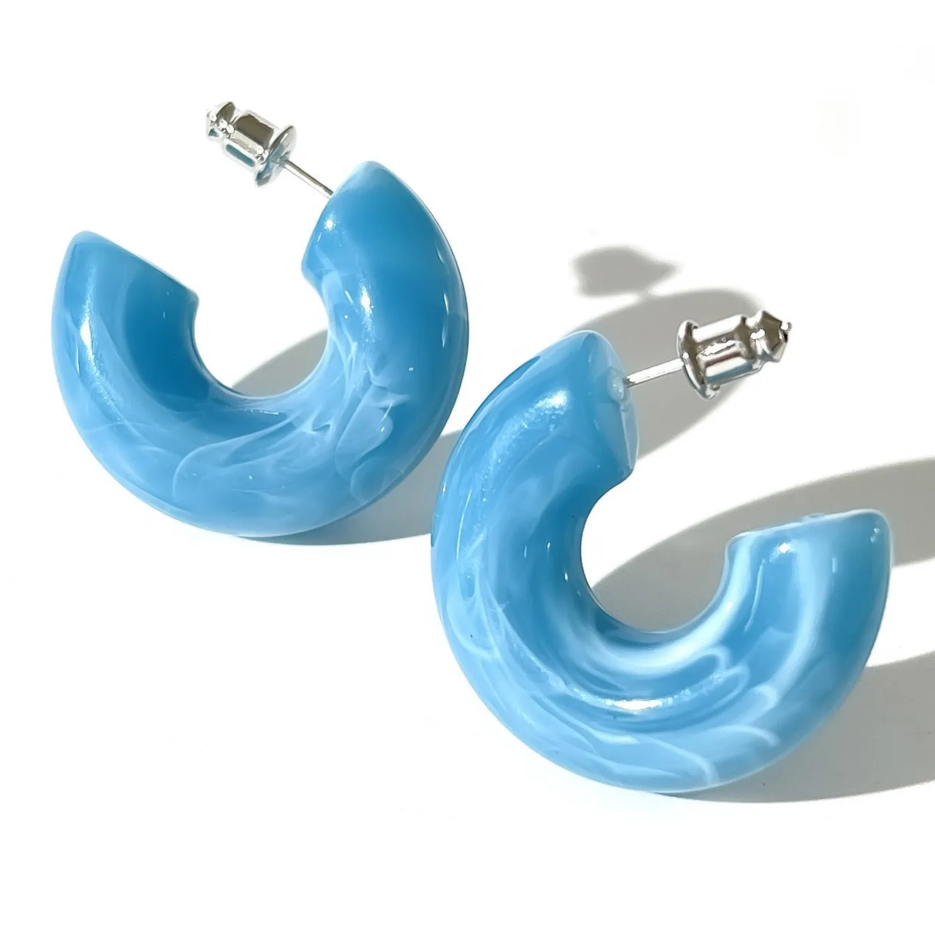 Pre Order:  C-Shaped Acrylic Candy Color Earrings