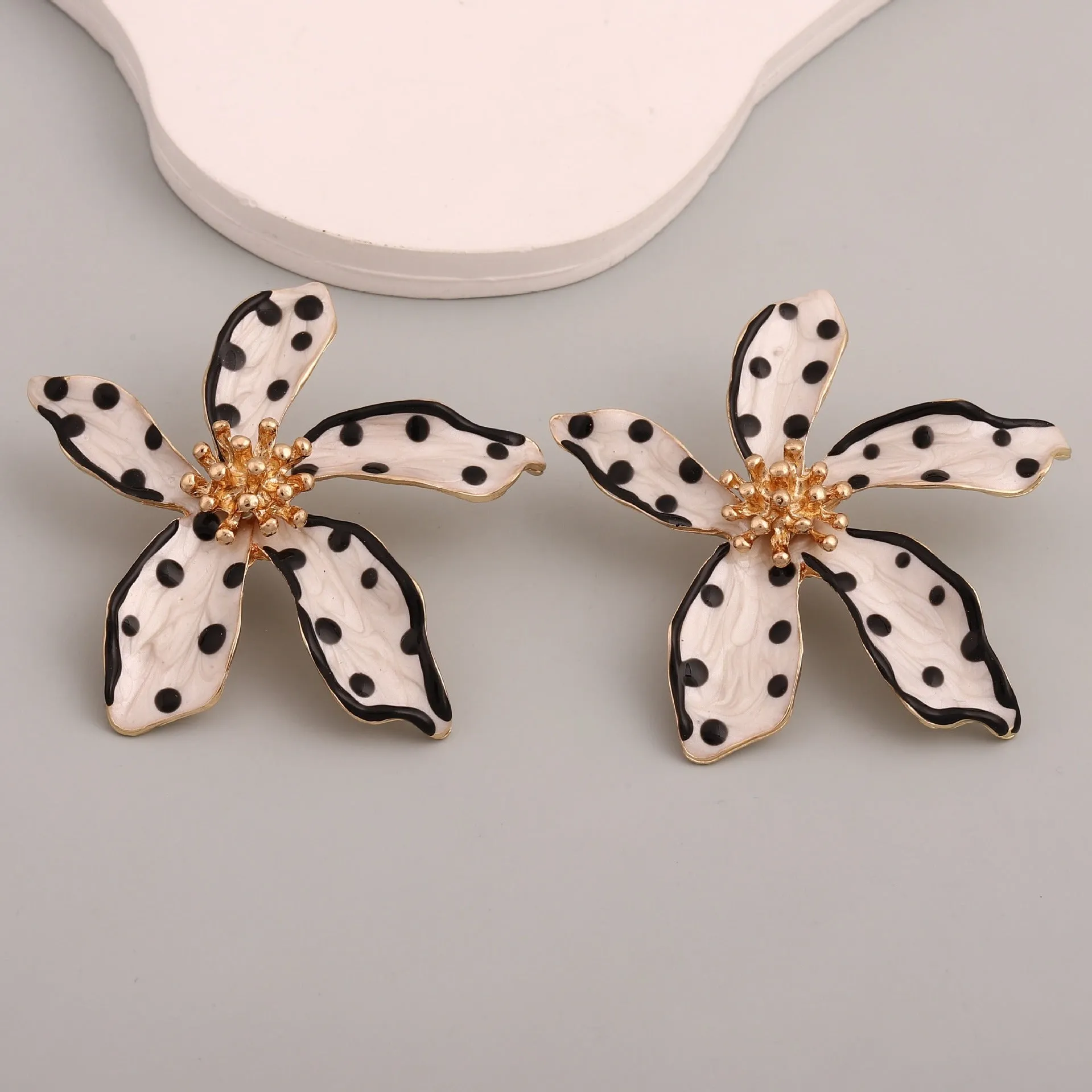 Pre Order:  Chic Polka Dot Rhinestone Earrings