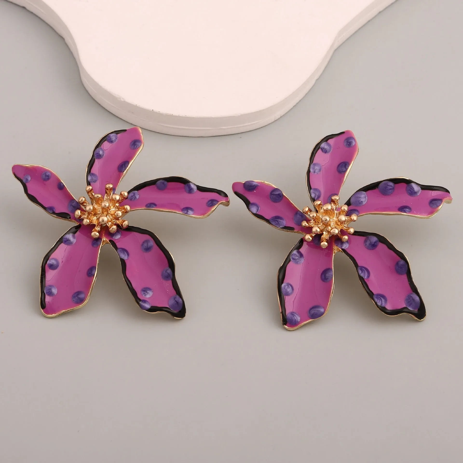 Pre Order:  Chic Polka Dot Rhinestone Earrings