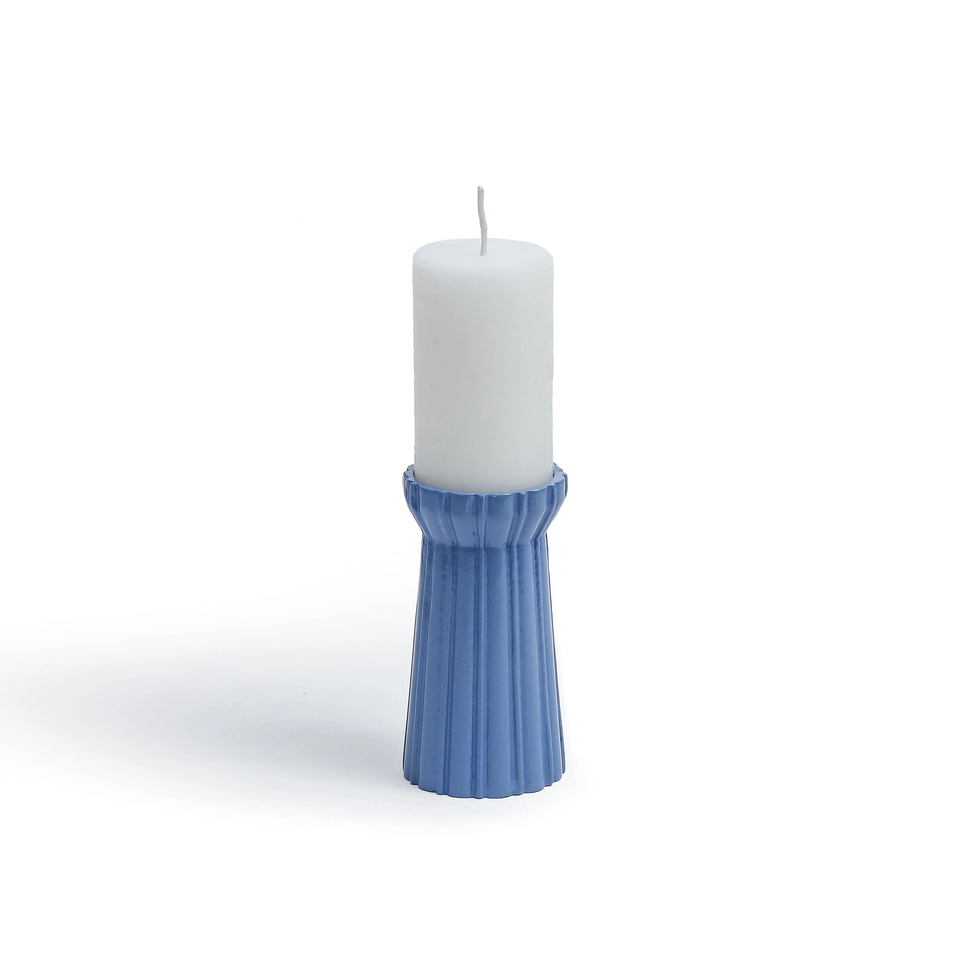 Qutub  Azure Blue Candle Stand - M