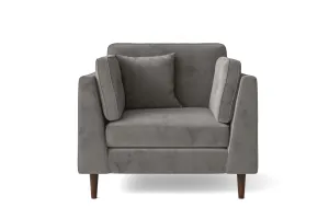 Ragusa Armchair Grey Velvet