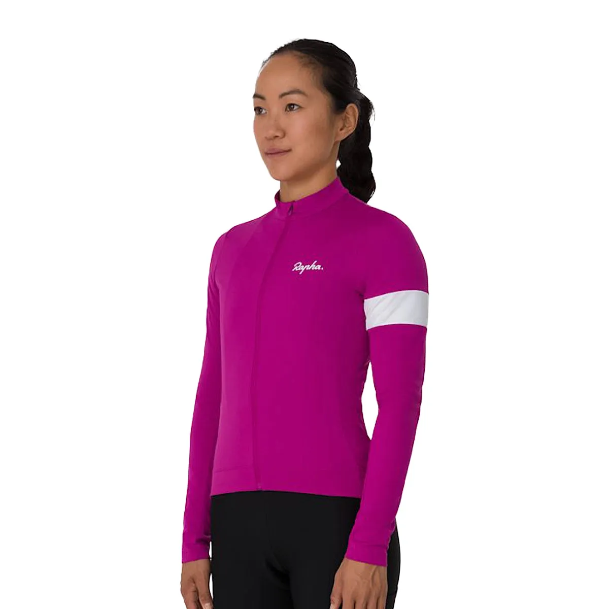 RAPHA Core Thermal Long Sleeve Women Jersey - WAW Berry/White