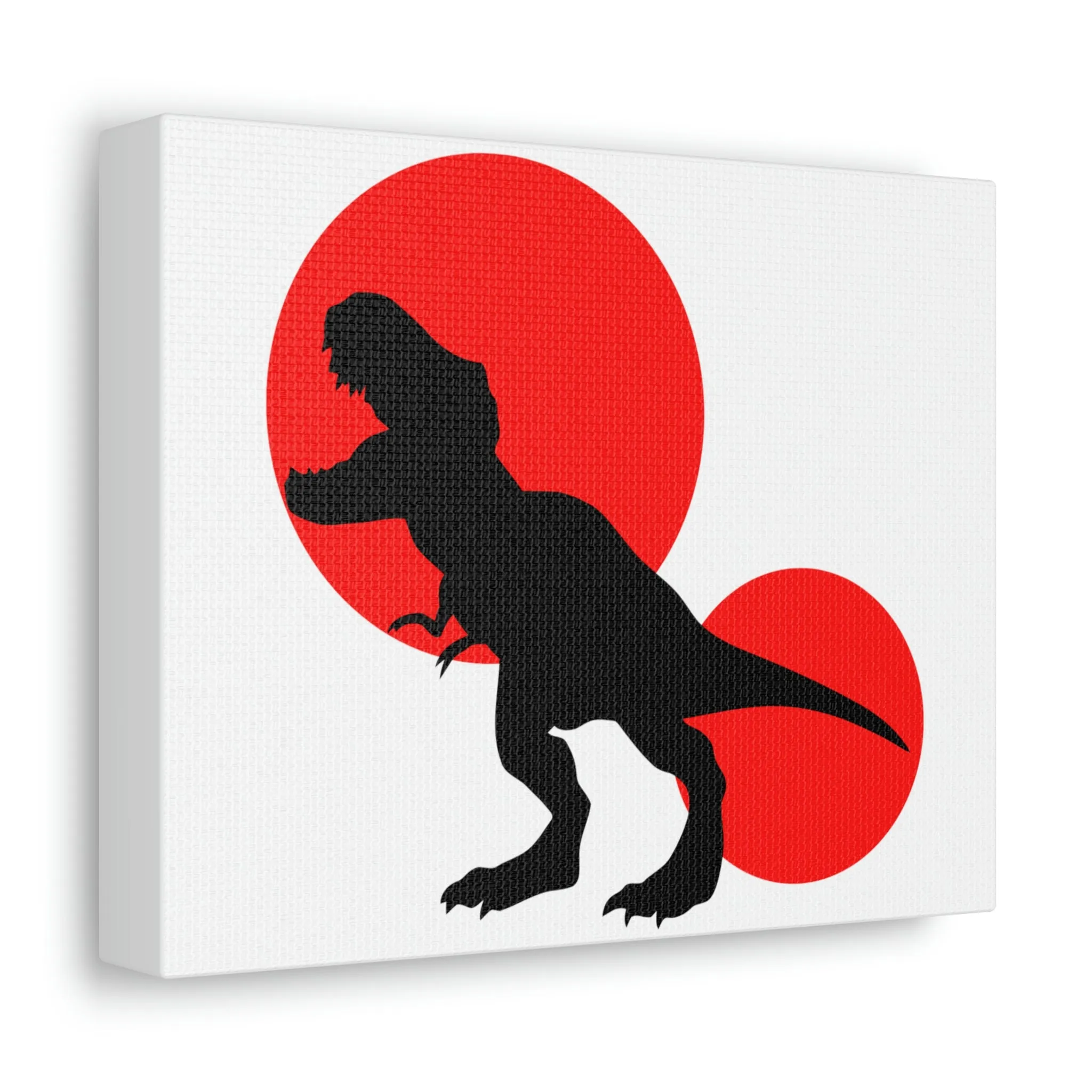 Red Tyrannosaurus Rex Design Stretched Canvas