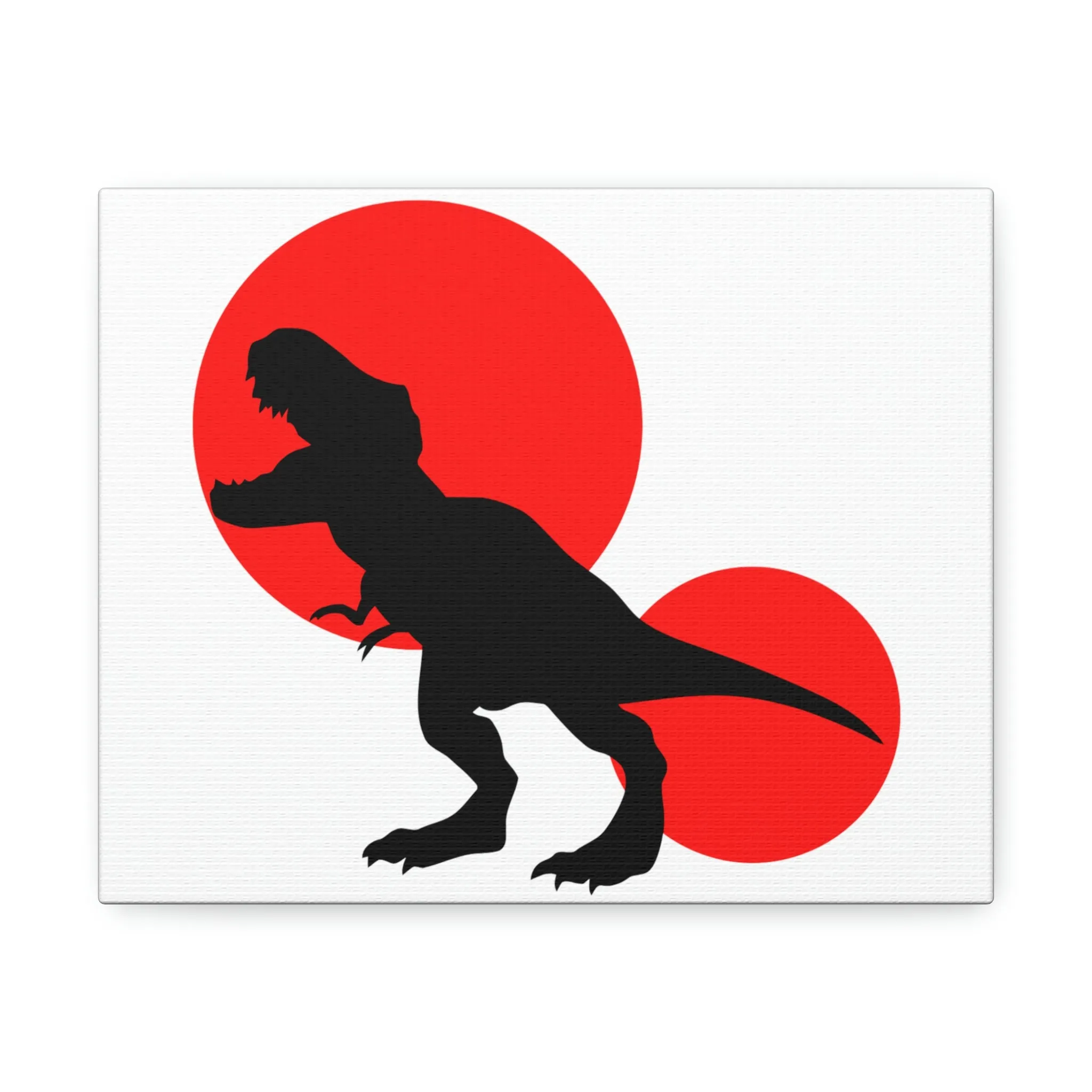 Red Tyrannosaurus Rex Design Stretched Canvas