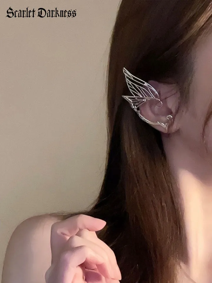 Retro Butterfly Elf Wings Ear Clips