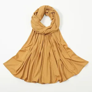 Ribbed Jersey Hijabs - Mustard