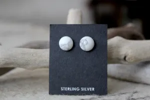 Round Howlite Studs