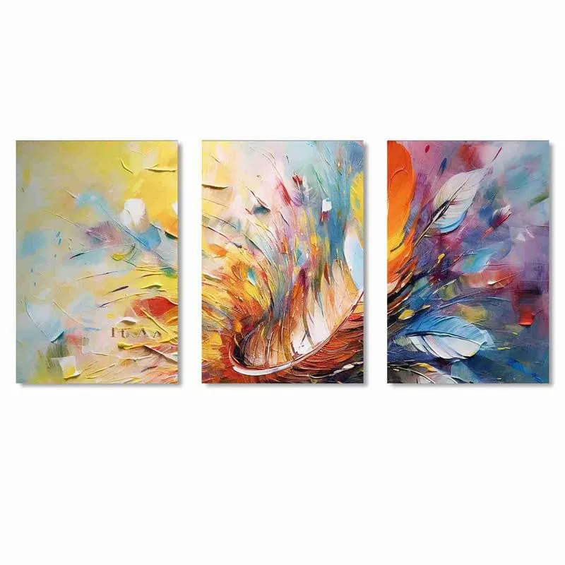 SAF paintings Set Of 3 Wooden Framed Canvas Painting|| Modern Abstract Art Canvas Wall Art Painting for Home Décor And Office||For Bedroom,Living Room Home wall and Office Interior CR-168