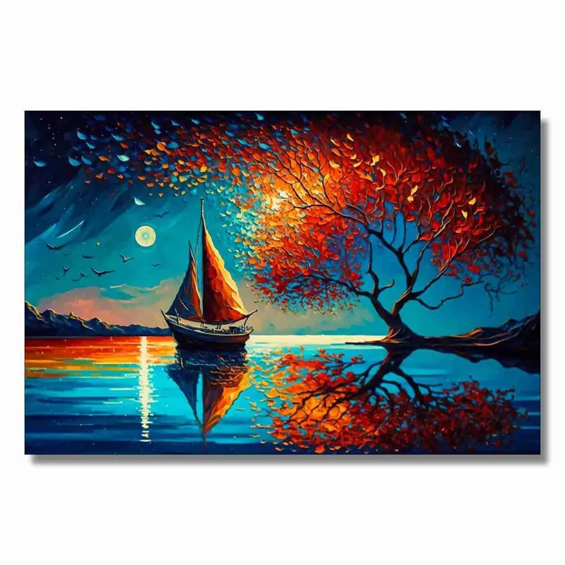 SAF paintings Unframed Rolled Art Print|| Nature Theme Canvas Wall Art Print for Home Décor And Office||Unframed canvas Painting For Wall decor||Home wall and Office Interior CR-51