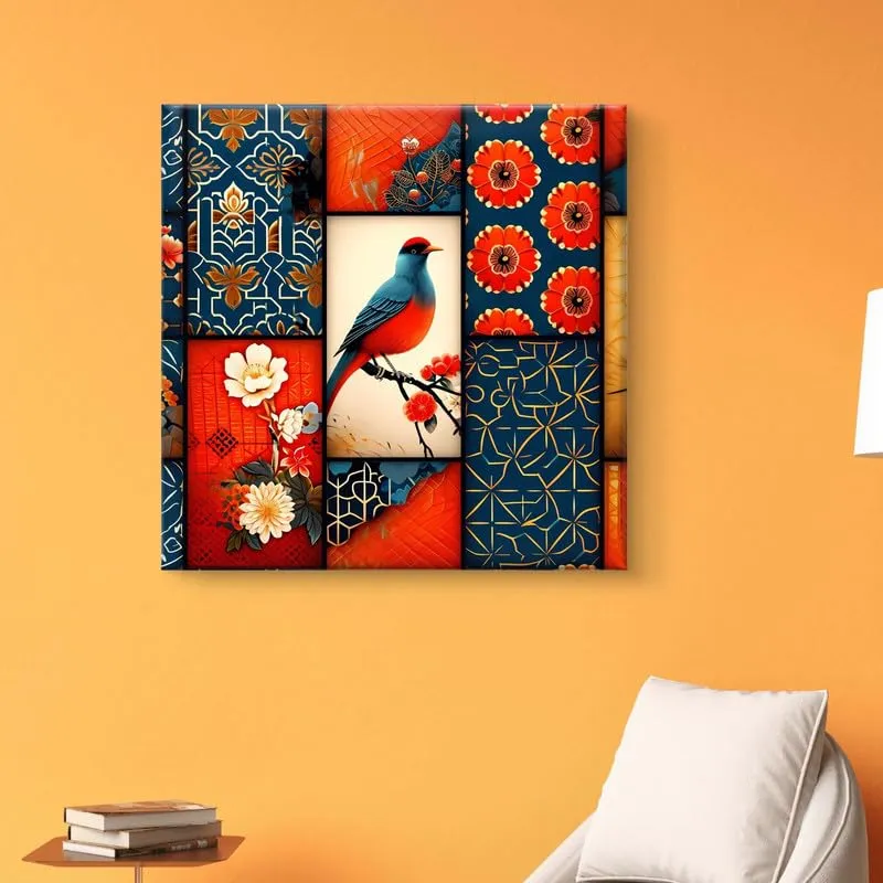 SAF Wooden Framed Wildlife Bird Canvas Wall decor Painting for Home and office || Home décor Painting,Living Room, Bedroom,Office Room Decor - Painting for Wall DecorationCV-38097