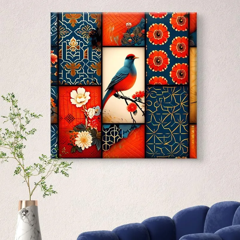 SAF Wooden Framed Wildlife Bird Canvas Wall decor Painting for Home and office || Home décor Painting,Living Room, Bedroom,Office Room Decor - Painting for Wall DecorationCV-38097