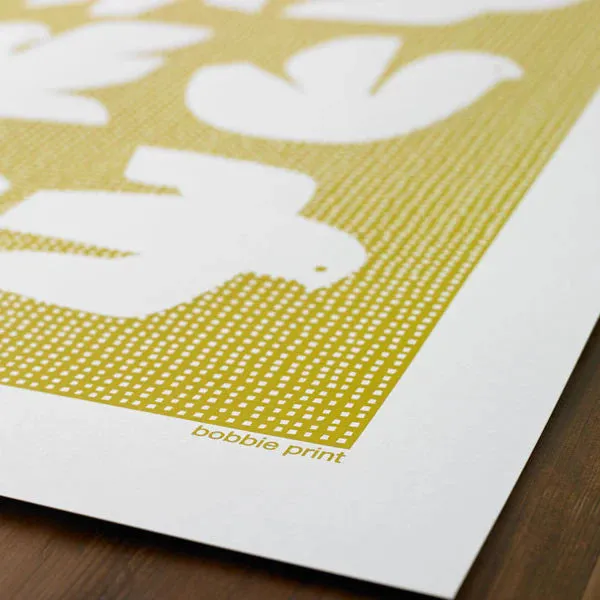 Screen Print - Flock Of Birds : Mimosa